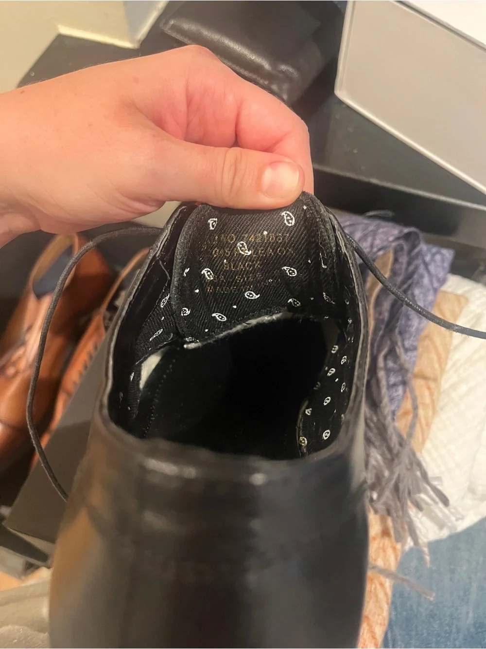 Skechers Black Leather Derby Lace-Up Shoes